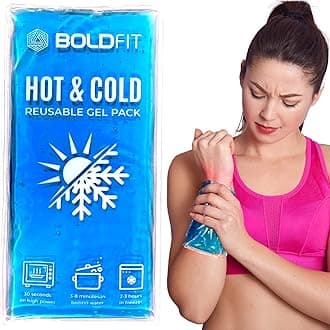 Boldfit Reusable Hot & Cold Gel Ice Pack for Pain Relief – Ice Pack Bag for Knee, Back, Shoulder, Neck – 250x120mm