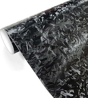 Black Forged Carbon Fiber Car Vinyl Wrap Matte Stretchable Decal Sticker Film Sheet Air Release DIY Decoration Vinyl Roll