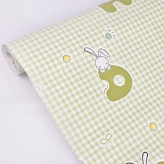 Oren Empower Self Adhesive Jungle Theme Wallpaper/Waterproof PVC Vinyl Wallpaper for Kids Room, Bedroom, Dining Hall, Master Room - 45 X 330 cm (Multicolor- Green & White)