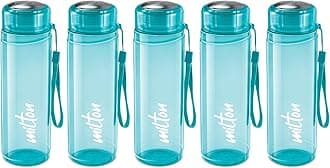 Milton Hector 1000 Pet Water Bottle, Set of 5, 1 Litre Each, Blue, Reusable Plastic Fridge Bottle, BPA Free and Leak Proof Bottles for Travel, Work