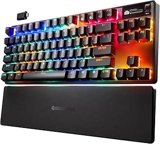 SteelSeries Apex Pro TKL Wireless Gen 3 (2025) - HyperMagnetic Wireless Gaming Keyboard - Adjustable Actuation - Rapid Trigger - Protection Mode - Rapid Tap/SOCD - American QWERTY Layout - TKL