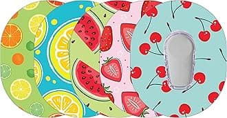 Glucomart Adhesive Patches for Dexcom G6 – Maximum Strength CGM Patches, Waterproof & Hypoallergenic (Fruits Variety Pack) (G6)