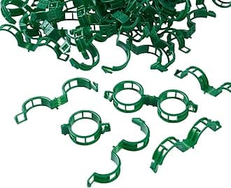 CIQIYO 200 Pcs Plant Support Clips,Plastic Clips for Securing Plants,Tomato Vine Clips,Plant Fixing Clips,Garden Clips for Climbing Plants,Grape and Vine Vegetables (200, Green)