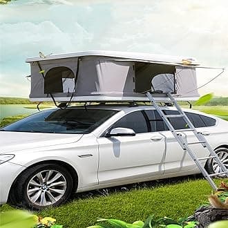 2-3 Person Rooftop Tent Hydraulic Automatic Quick Opening,Outdoor Camping Camping Car Roof Tent Is A Mobile Bedroom Telescopic Ladder,D