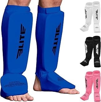 MMA Shin Pads for Muay Thai and Kickboxing, Protective Shin Guards with Instep Guard for Sparring and Training, for Adults, Kids, and Youth