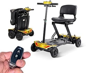 Klano KLX70 - Automatic Folding Mobility Scooter for Adults, One-Click Auto Fold & Unfold, Lightweight & Travel-Friendly, Airline Approved, 4-Wheel Scooter with Lithium Battery (Model8)