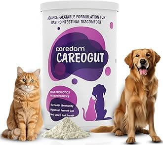 CAREOGUT Prebiotics & Probiotics for Dogs and Cats | Digestive Enzyme Blend | Probiotics Supplement for Gut Health | Cat & Dog Supplement for Daily Gut Support | Powder | 100 grm