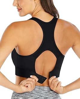 Ewedoos Sports Bras for Women High Support High Impact Sports Bras for Women Large Bust Push up Racerback Workout Running Bra