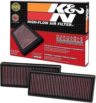 K&N Engine Air Filter: High Performance, Premium, Washable, Replacement Filter: Compatible with 2011-2019 Mercedes V8 (GLE, GLS, SL, CL, E, SL, G), 33-2474
