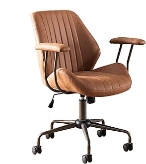 ovios Ergonomic Home Office Chair (Brown, Suede Leather)