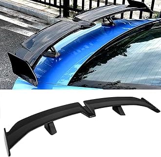 MTBNO Black 54 Inch PRO Style Rear Spoiler, Universal Car Rear Trunk Spoiler Wing Spoiler Compatible with Mazda Miata RX-7 Chevy Corvette Camaro Nissan Lexus Toyota Honda Civic Ford Mustang Scion