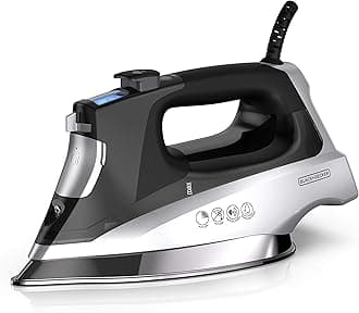 Allure Digital Professional Steam Iron, Full Size, Black/Silver