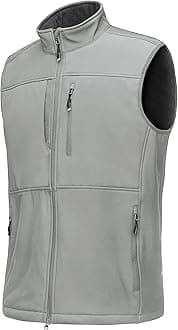 33,000ftMens Softshell Gilet Activewear Vests Windproof Fleece Lined Outerwear Zipped Pockets Sleeveless Softshell Jacket for Leisure, Golf, Travelling