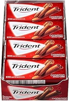 Trident Sugar-free Gum Cinnamon Flavour 18 Sticks (Pack of 12)