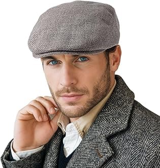 Classic Solid Flat Cap Newsboy Hats for Men Cabbie Driving Scally Adjustable