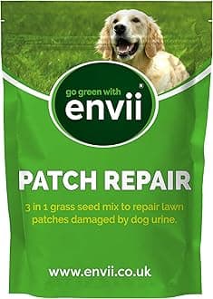 Envii Patch Repair – Fast Growing Grass Seed Mix Repairs Damaged Lawn Patches by Dogs Urine, Pet Friendly Tailored to UK Climate, Ideal for Overseeding & New Lawns, Treats Up to 50 Patches