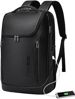 BANGE Business Smart Backpack Waterproof fit 15.6 Inch Laptop Backpack with USB Charging Port,Travel Durable Backpack