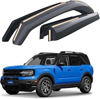 Goodyear Shatterproof in-Channel Window Deflectors for Ford Bronco Sport 2021-2026, Rain Guards, Window Visors for Cars, Vent Deflector, Car Accessories, 4 pcs - GY008094