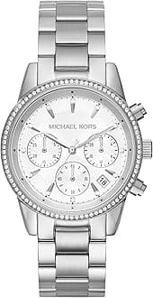 Bryant Chronograph Women's Watch, Stainless Steel and Pavé Crystal Watch for Women
