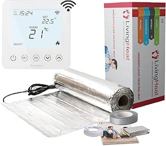 Underfloor Heating Kit for Under Laminate & Wood Floors, Electric 150w /m² with Wi5 Wi-Fi Thermostat, 16/m²
