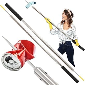Trash Pickup Tool Grabber,2PC 48Inch Trash Picker Upper High Duty Stainless Steels Tip Lightweight Reinforcement Garbage Debris Nabber Litter Picker Grabber Durability Reacher Yard Stick