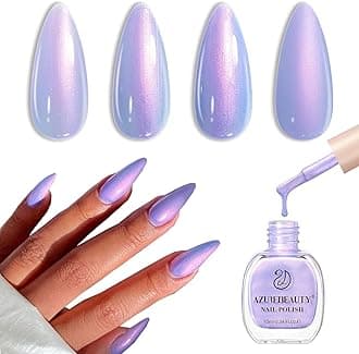 AZUREBEAUTY Blue Purple Violet Galaxy Quick Dry Complete Natural Super Lustrous Nail Enamel Polish,Professional for DIY Manicure and Pedicure at Home