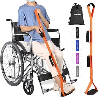 39'' Long Leg Lifter, Rigid Strap for Knee & Hip Replacement Recovery, Orange Aluminum & Nylon, Helps Independent Movement in Bed, Bath, Vehicle & Wheelchair