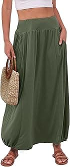 ANRABESS Women's Maxi Skirt Summer Trendy High Waisted Boho Flowy Long Skirts 2026 Spring Fashion Beach Vacation Clothes