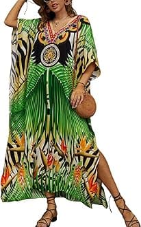 Kaftan Dresses for Women Plus Size Bathing Suit Cover up Caftan Maxi Beach Dresses