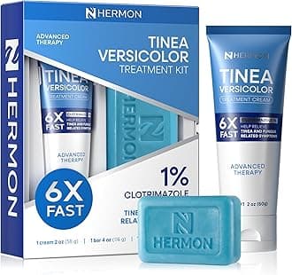 Tinea Versicolor Treatment Cream & Soap: Multi-Functional Clinically Proven Cream for Athlete's Foot,Tinea Versicolor, Jock Itch, Ringworm - Fact Action, Soothes, Cleanses, and Restores Skin Health