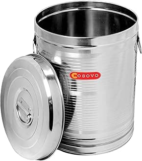 COSOVO® Stainless Steel Air Tight Container/Drum for Kitchen Storage, (10-100 Kg)