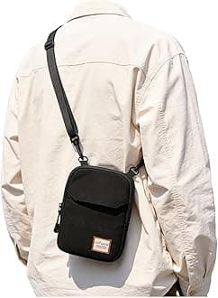 Mini Crossbody Bag Shoulder Bag for Men, Small Messenger Satchel Bag for Women