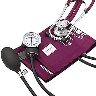 McKesson Premium Aneroid Sphygmomanometer and Stethoscope Combo Kit - Blood Pressure Gauge/Cuff, Sprague Rappaport Stethoscope, Magenta - Size 11, 23-40 cm, 22 in Tube, 1 Count