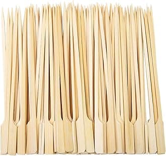 50 Bamboo Skewers Paddle Sticks Wooden Grill Kebab Barbeque Party Stick 15CM Pack by Fackelmann
