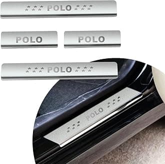 Door Sill/Foot Step Stainless Steel Plates with Polo (Set of 4 Pcs)