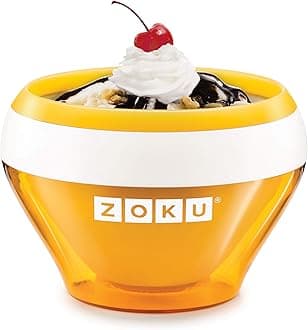 Zoku ZK120-OR Ice Cream Maker, Stainless_Steel, Orange,350ml