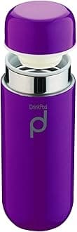 DRINKPOD Grunwerg Vacuum Insulated Capsule Flask, Stainless Steel, Purple, 200ml