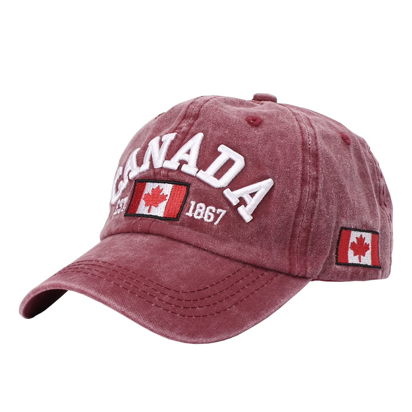 Adjustable Cap Cotton Hat Baseball Cap Canada Cap Hat Flag Cap Casual Headwear Embroidery