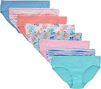 girls Ultimate Girls’ Underwear Pack, Organic Cotton Panties for Girls’, Hipster Kids’ Underwear, 8-pack (Colors May Vary) Hipster Panties (pack of 8)