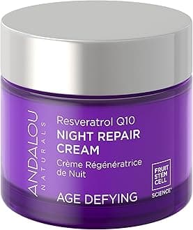 Age Defying Resveratrol Q10 Night Repair Cream - Anti-Wrinkle Moisturizer to Hydrate & Smooth - CoQ10 & Resveratrol for Dry Skin - 1.7 oz