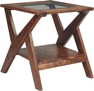 Signature Design by Ashley Charzine Rectangular Urban Wood End Table, Warm Brown