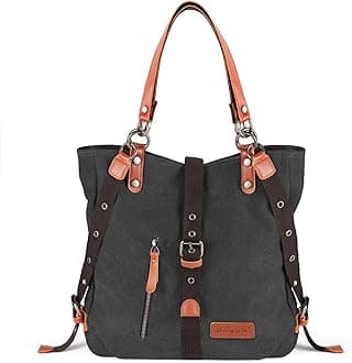 Canvas Tote Handbag Casual Purse Shoulder Bag for Women Convertible Backpack