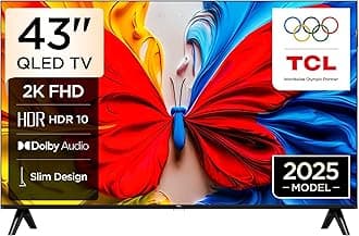 43S5K Television 43 Inch Smart TV QLED HDR 10 Google TV, Dolby Audio, Game Mode, Multiple Eye Care with Slim Design (2025 Model)