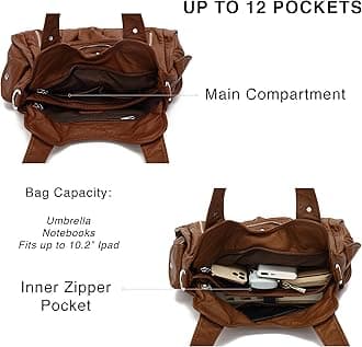 Scarleton Purses for Women Large Hobo Bags Washed Vegan Leather Shoulder Bag Satchel Tote Top Handle Handbags, H1292