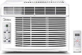 Midea 5,000 BTU Window Air Conditioner, Cools up to 150 Sq. Ft. with Easy-to-Use Reusable Filter, Remote, Perfect AC for Bedroom, Living Room, Home Office, Electronic Control