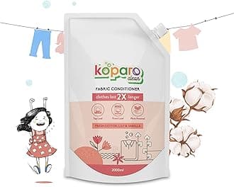 Koparo Natural Fabric Conditioner & Softener Liquid|2 Litres|Lily & Vanilla|Organic, Eco Friendly & Non Toxic|Top Load & Front Load|Protects Shine & Safe For Baby Clothes