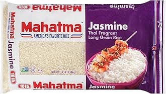 Mahatma Jasmine, 10lb Bag of Rice, Thai, Indian, or Cambodian Fragrant Flavored Rice, Stovetop or Microwave