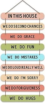 Artvibes House Quotes Printed Mdf Wooden Wall Hanging | Living Room | Office | Home Decor Items | Gifts | Wall Artwork For Hall | Modern Wall Decorative Accessories for Home Decoration (WH_9317N)