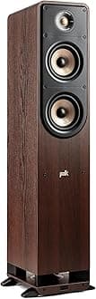 Polk Audio Signature Elite ES50 Tower Speaker - Hi-Res Audio Certified and Dolby Atmos & DTS:X Compatible, 1" Tweeter & (2) 5.25" Woofers,Power Port Technology for Effortless Bass,Contemporary Walnut
