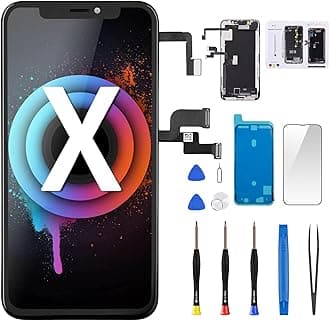 for iPhone X Screen Replacement LCD 3D Touch Display Digitizer Full Assembly with Ear Speaker Proximity Sensor 5.8" for iPhone 10 Fix Tools Repair Kit Magnetic Screws Pad A1865 A1901 A1902